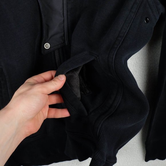 Lululemon Jacket Womens 12 Black Full Zip Hooded Sweatshirt Outdoor Heavy - Picture 4 of 10